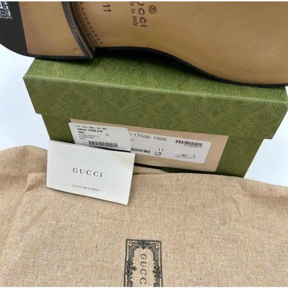 Men’s Gucci interlocking GG Leather loafers size 11 made in Italy - Picture 13 of 15